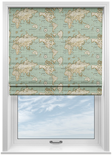 Maps, Duckegg - Roman Blind